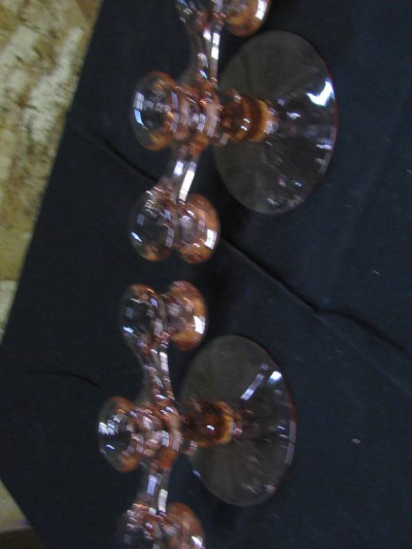 Depression Glass Candle Holders