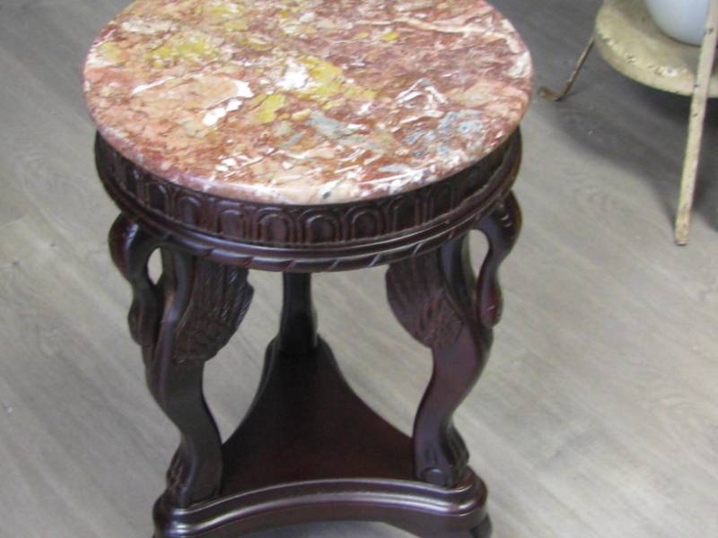 Marble Top End Table