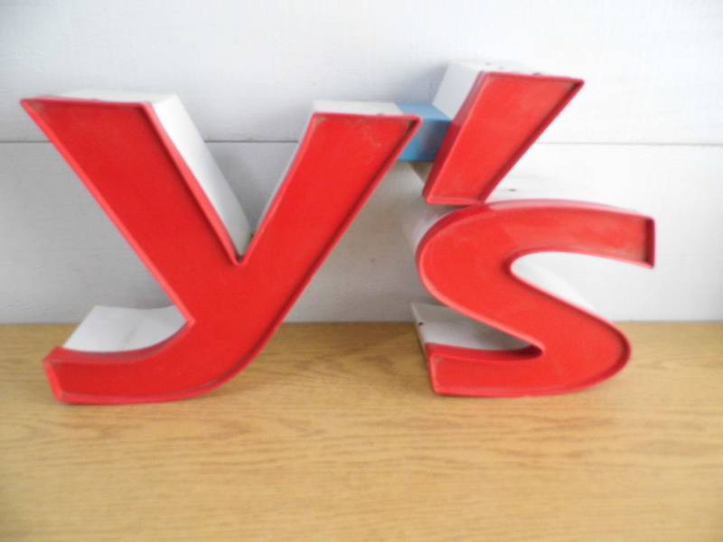 y and s LED Letters