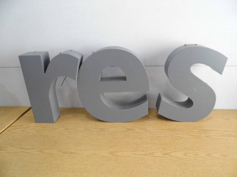 R - e - S Metal Backlit LED Letters