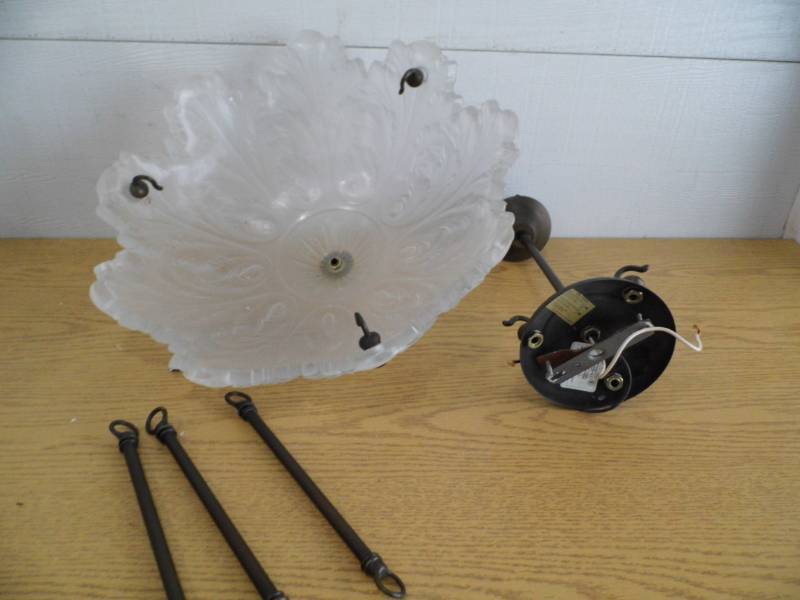 Glass Hanging Light Fixture