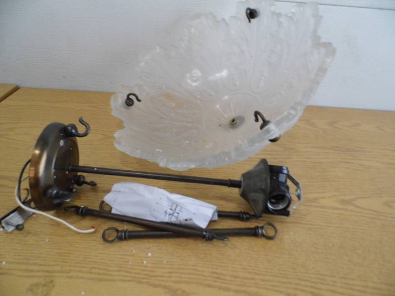 Glass Hanging Light Fixture