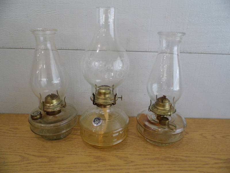 3 Kerosene Lamps