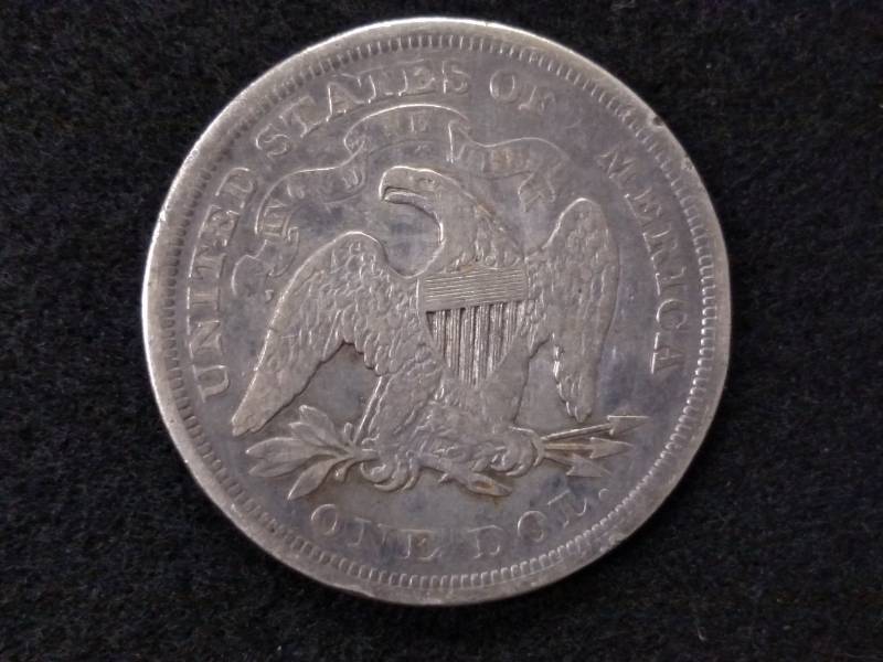 1872 Seated Liberty Silver Dollar...