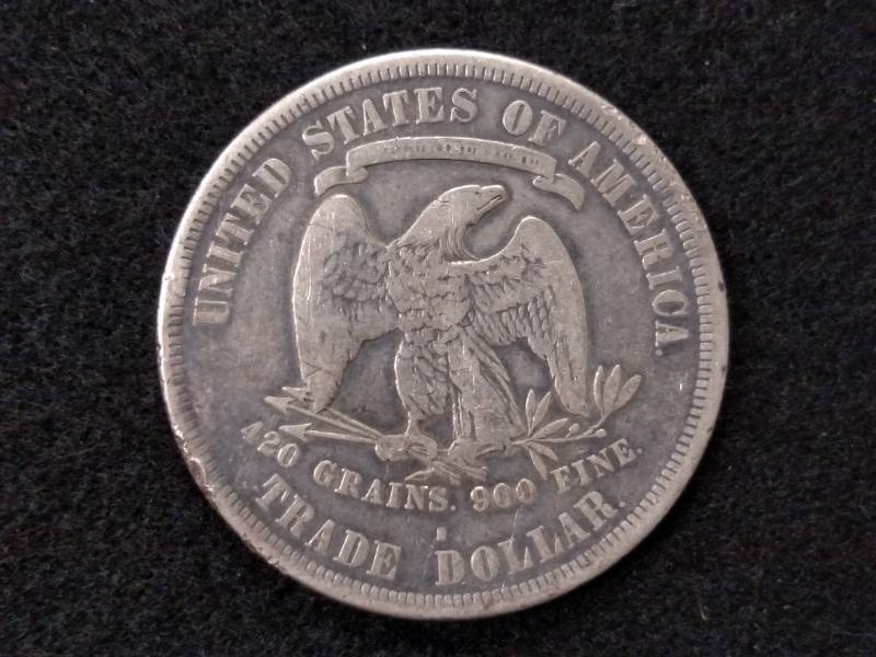 1877 S Trade Silver Dollar...