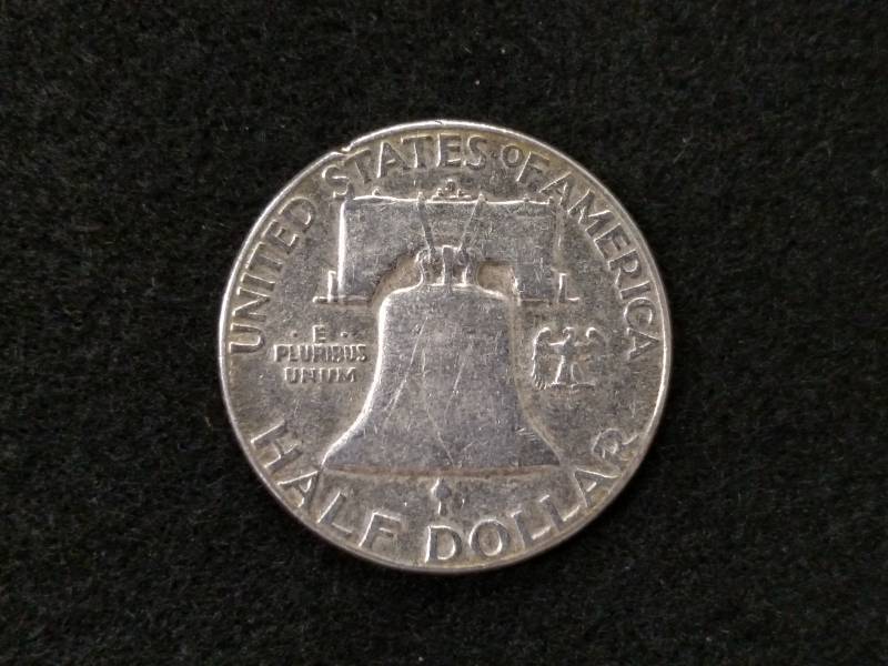 1951 S Franklin Silver Half Dollar...