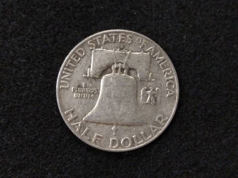 1954 D Franklin Silver Half Dollar...