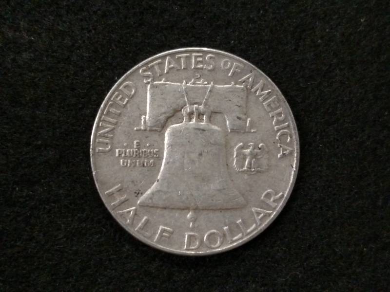 1958 D Franklin Silver Half Dollar...