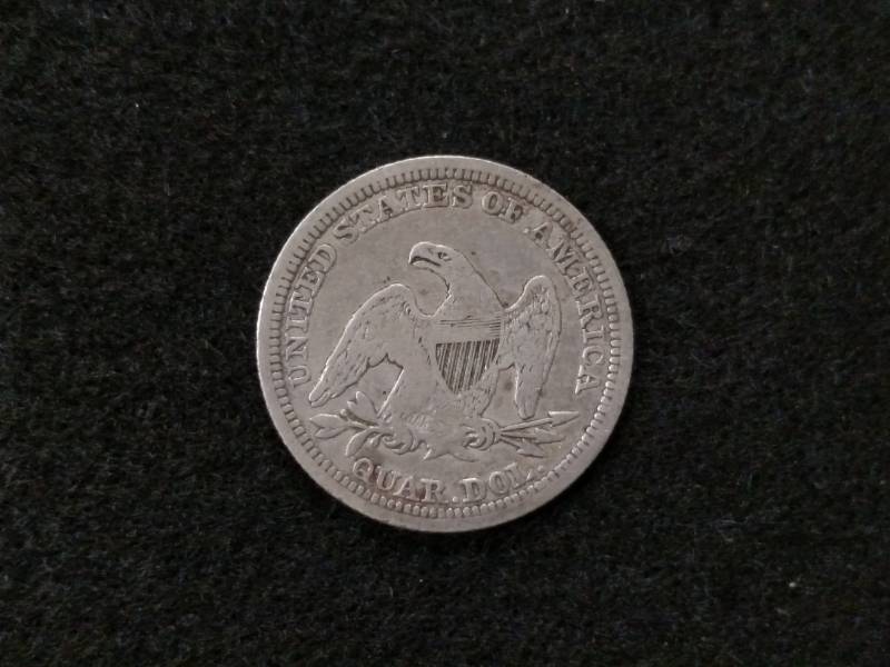 1856 Seated Liberty Silver Quarter...
