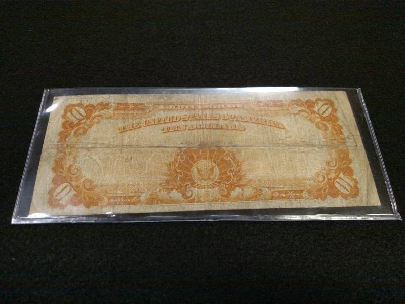 1922 Large Size Ten Dollars Gold Ce...