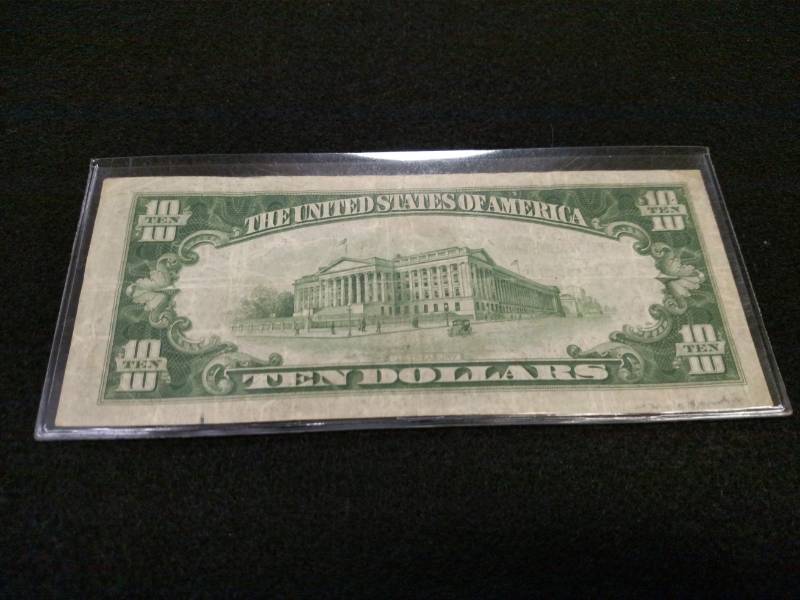 1929 Ten Dollars National Currency ...