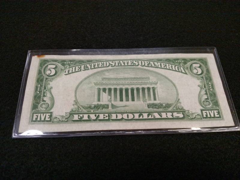 1929 Five Dollars National Currency...