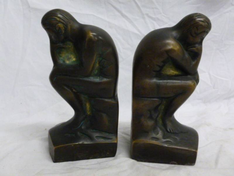 Vintage Brass Bookends
