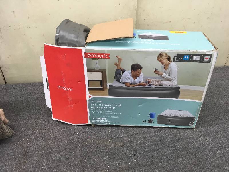 lot 201 image: Embark Queen Size Pillow Top Raised Air Bed