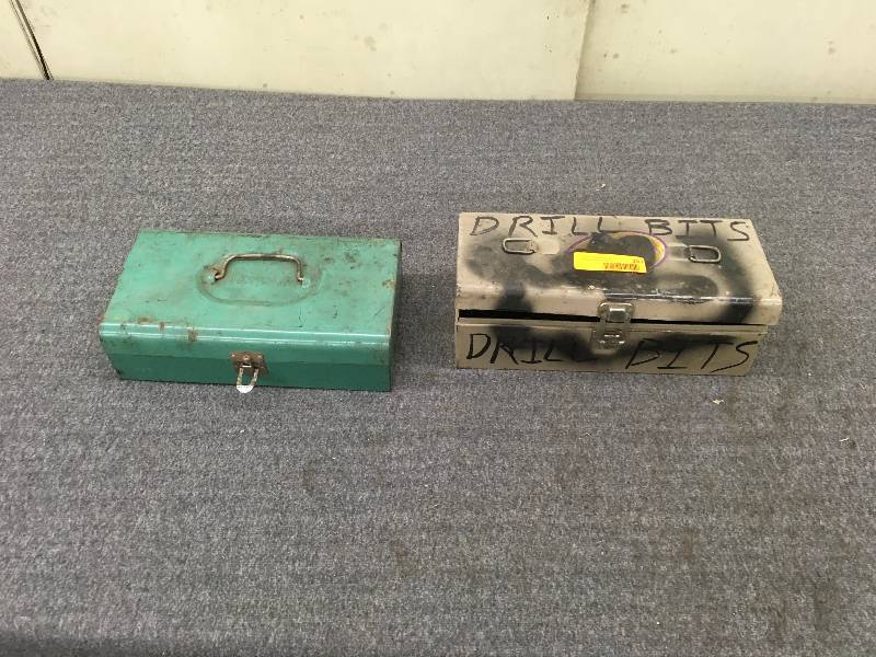 lot 253 image: Two Tool Boxes W Misc Tools & Drills