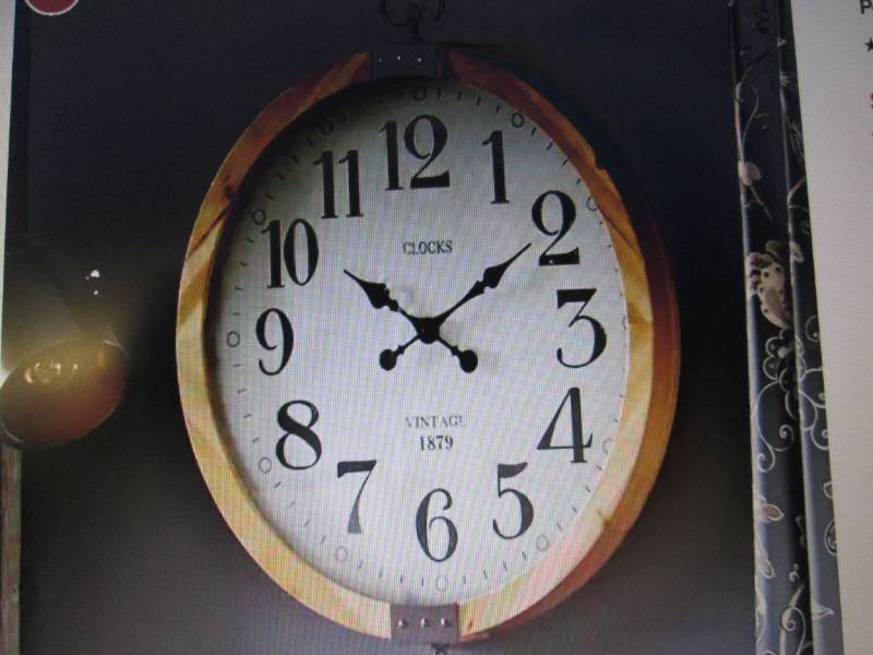 lot 52 image: Pocket Watch Wall Clock open box, u...