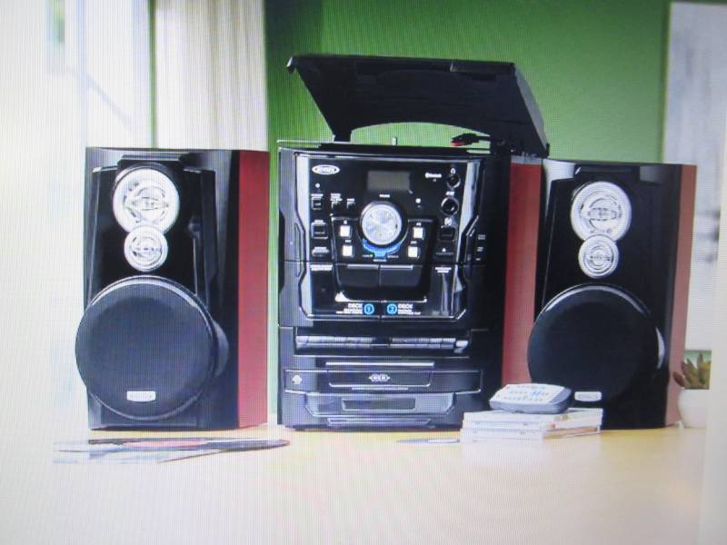 lot 57 image: Music System with 3-Speed Turntable...