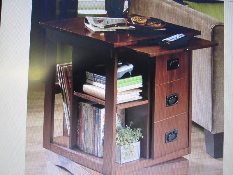 lot 72 image: Revolving End Table open box Retail...