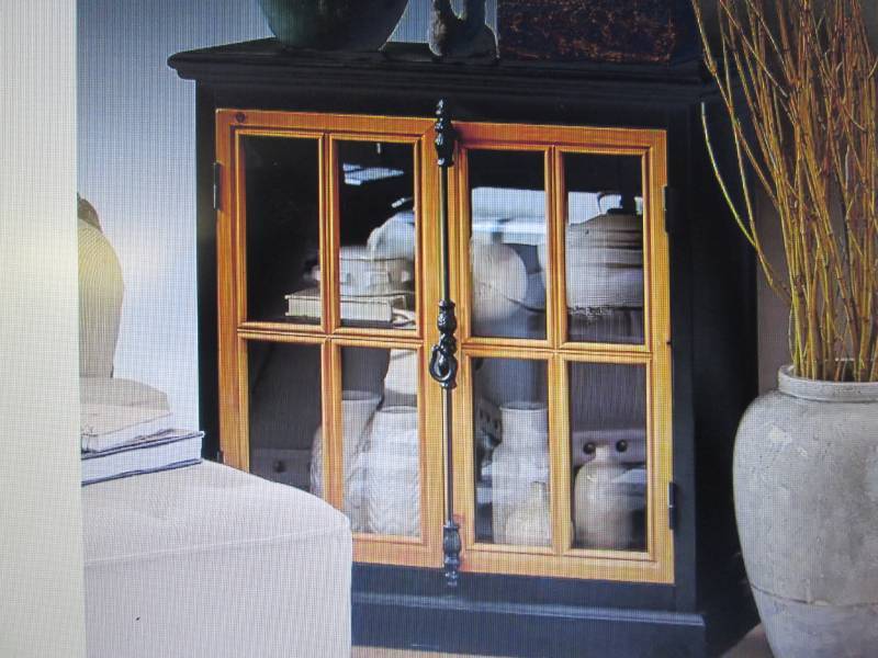 lot 82 image: Short Window Pane Cabinet open box ...
