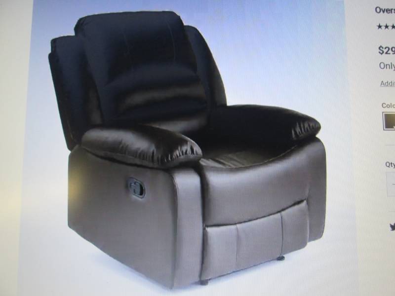 lot 145 image: Overstuffed Recliner open box Retai...