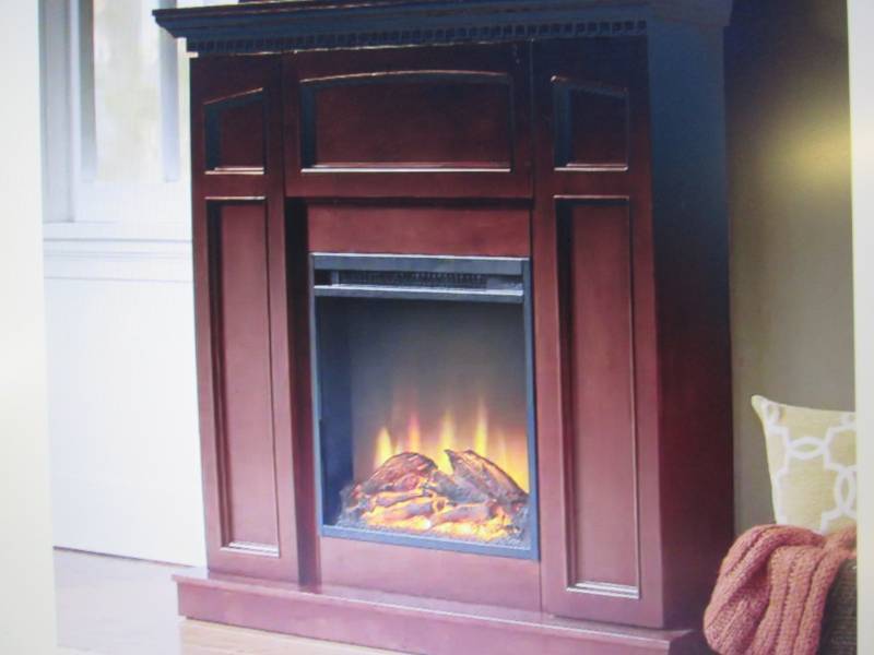 lot 152 image: Electric Storage Fireplace with Cor...