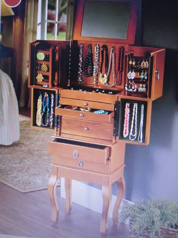 lot 154 image: Camille Jewelry Armoire open box Re...