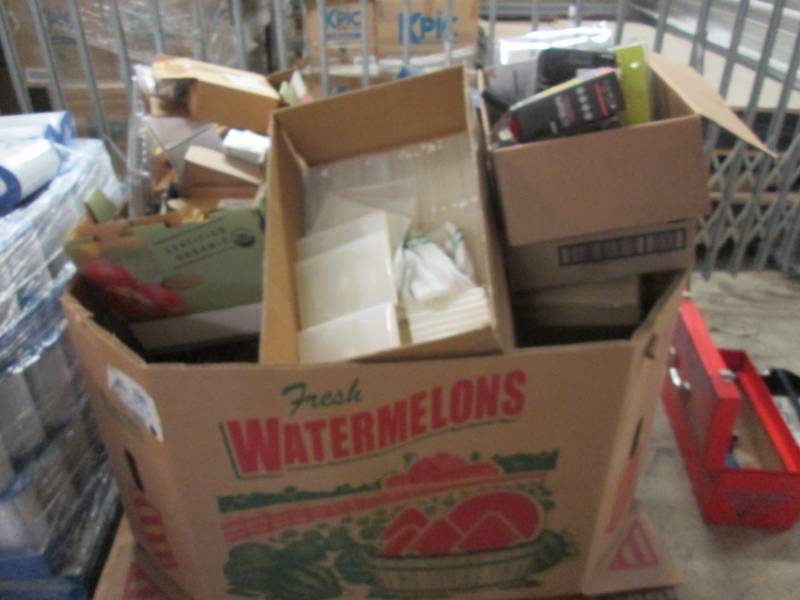 lot 158 image: Pallet Box of Assorted Items includ...