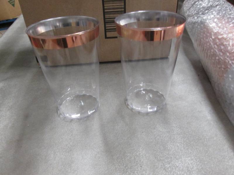 lot 160 image: Bronze Rimmed Plastic Glasses 60 ct...