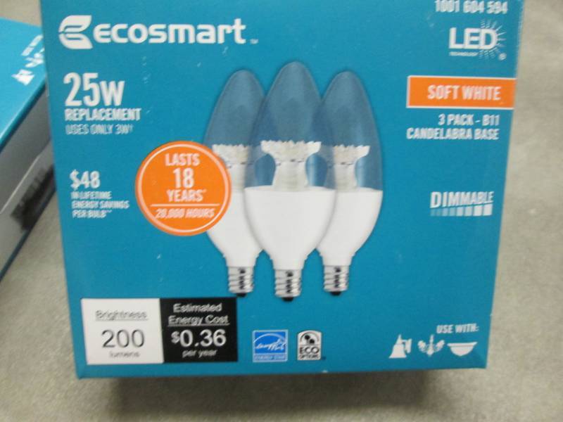 lot 174 image: 7- 3pks Ecosmart 25 w Equivalent Di...