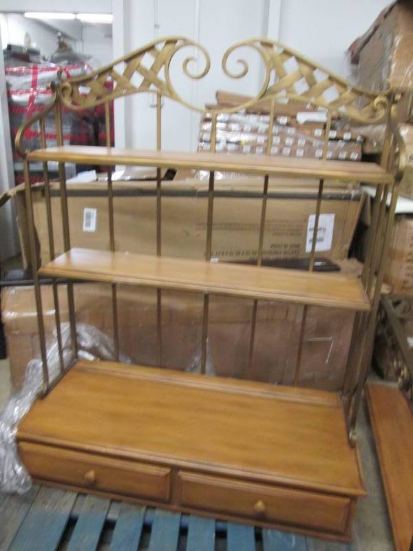 lot 175 image: 2 pc Scroll DisplayShelving unit w...