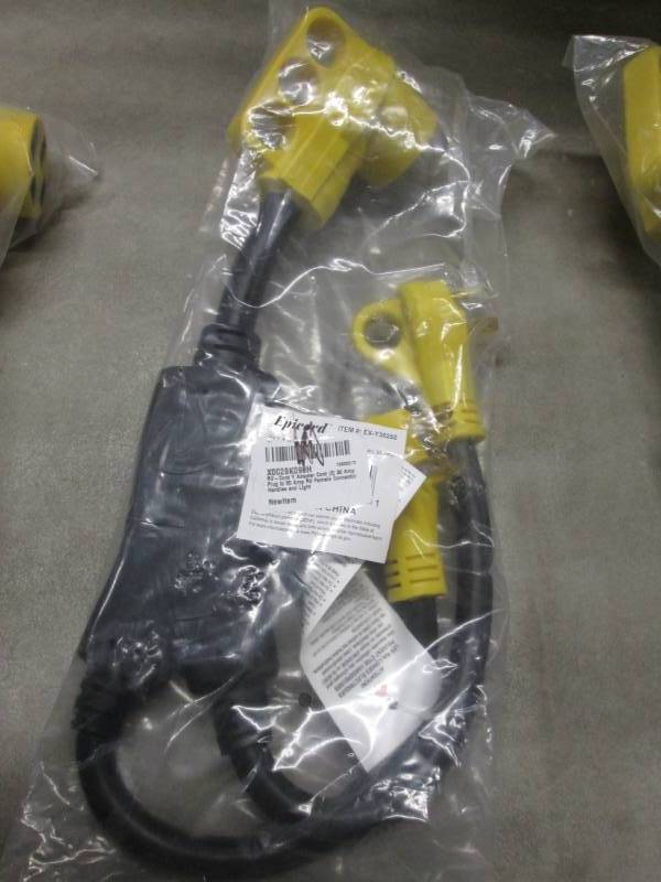 lot 216 image: RV-Cord Y Adapter Cord (2) 30 Amp M...