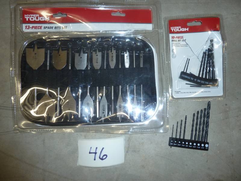 13 pc Spade bit set and drill bits...