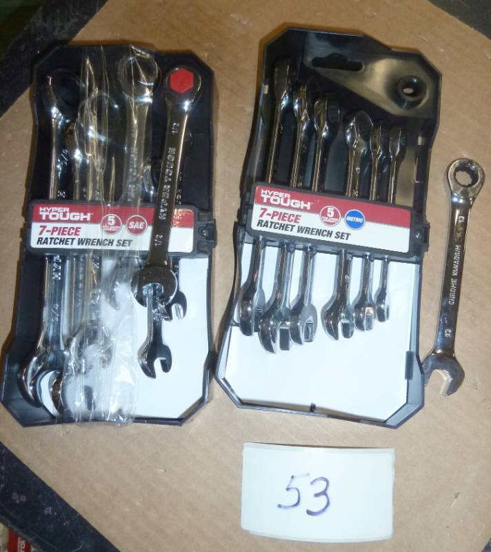 Two 7 pc ratchet wrench sets, one s...