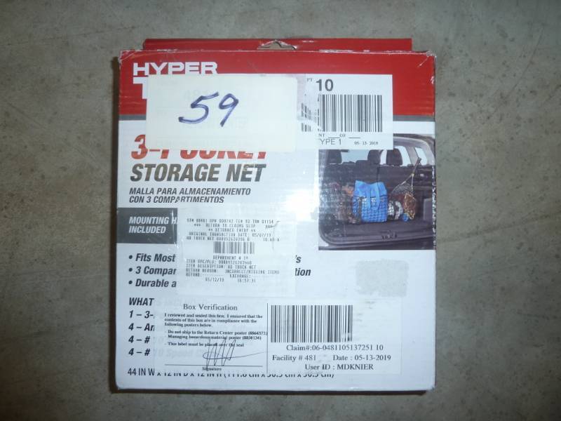 3 pocket storage net for truck bed ...