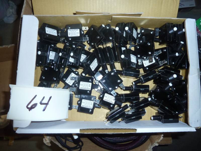 Box full of Schurter push reset cir...
