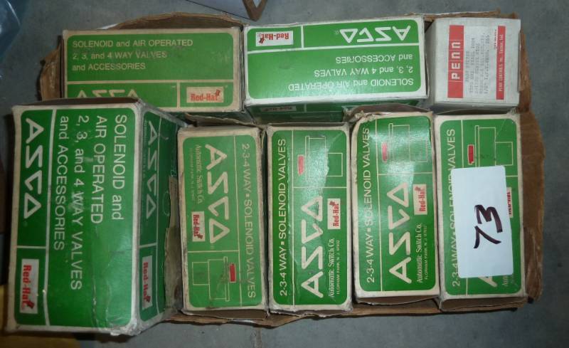 Box of new old stock Asco brass sol...
