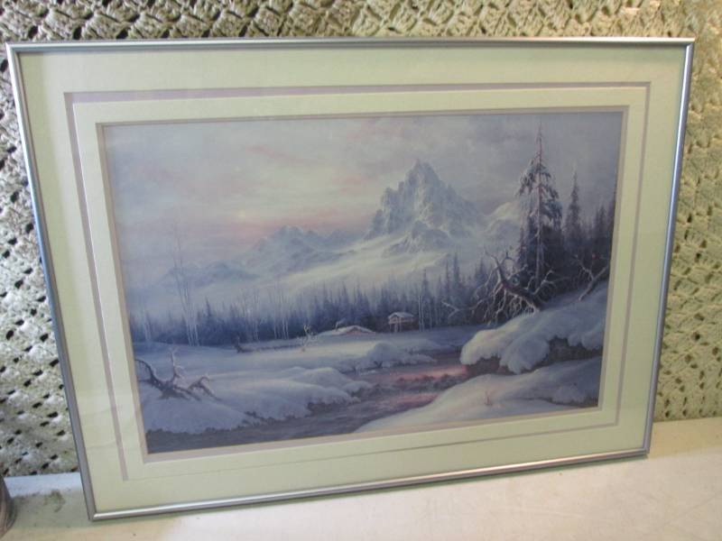 Framed Tok Hwang Print in Frosted B...
