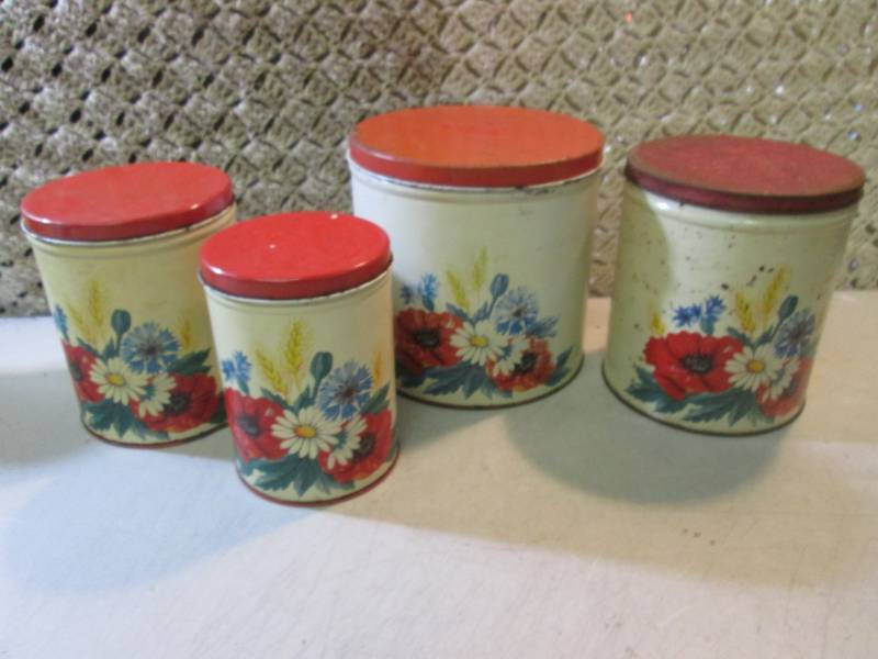 Vintage Metal Canster Set  BS...