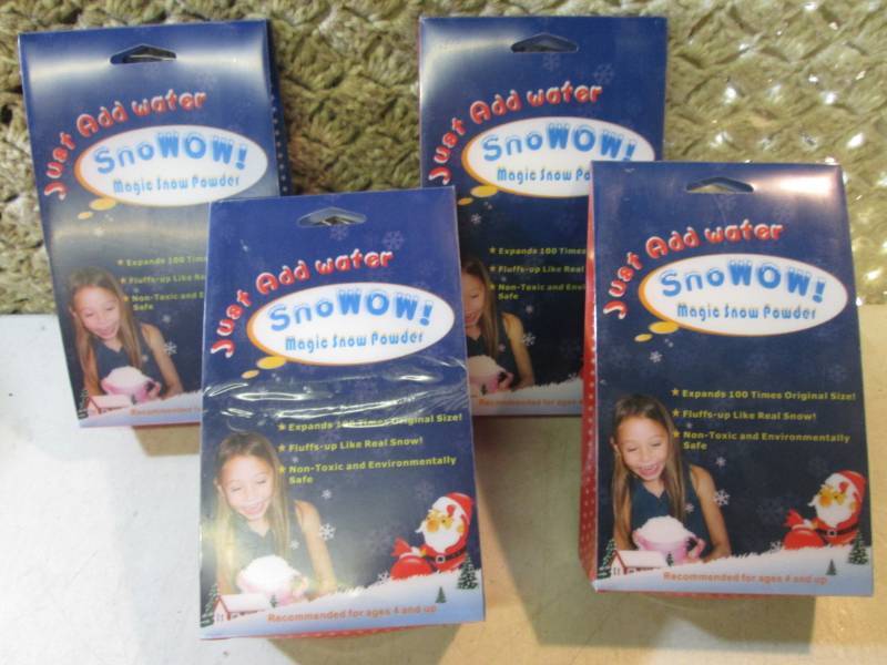 4 Packs of SnoWow Magic Snow Powder...
