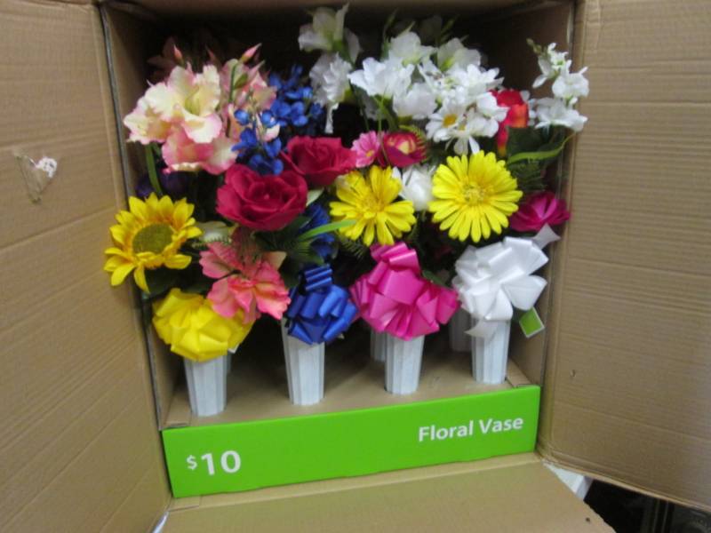 Case of 12 Fake Flower Vases Approx...