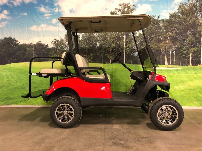 2014 Red Havoc Elite Lifted 4 Passenger Yamaha Drive Golf Cart