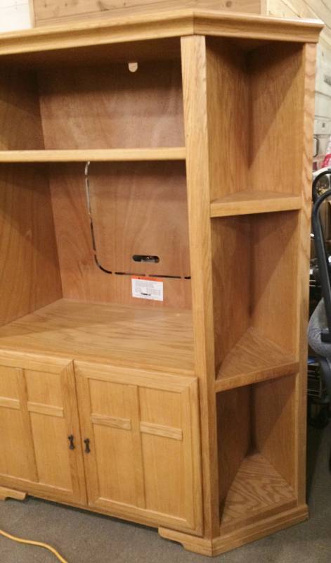 LARGE OAK ENTERTAINMENT SYSTEM - GREAT CONDITION - APPROX 6 WIDE X 5 TALL