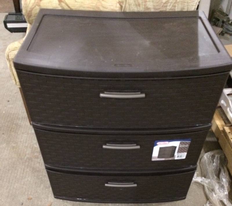 STERILITE WEAVE 3 DRAWER PLASTIC CABINET