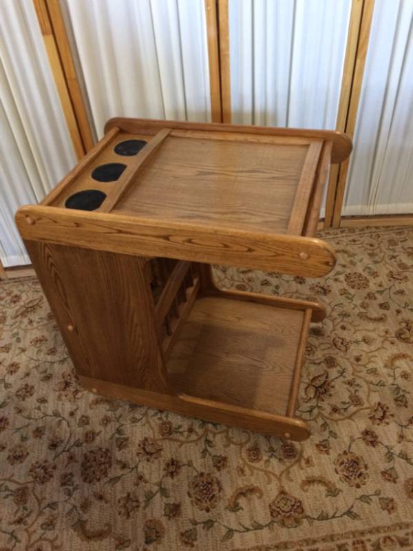 WOW Authentic Mid Century 1960s Wood Bar Tea Trolley Cart Rolling Table With Removable Tray - Others Similar Online Say This Is Teak Wood &amp Are Selling From $500 - $1500 - Excellent Condition