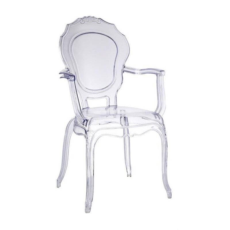 Retro Chic French Bella Victorian S. Louis Ghost Arm Chair Dining Living Room Elegant Office Lucite Seating - Great Condition Light Scratches From Use&nbsp I Want This