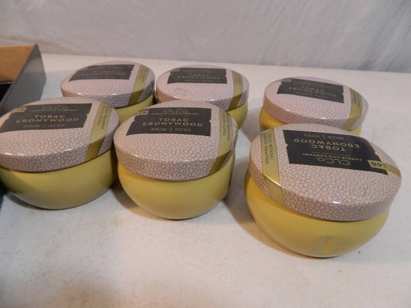 lot 136 image: Case of 6 New 2 Wick CLCo Candles