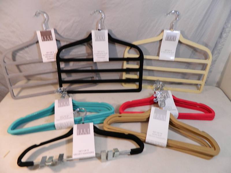 lot 151 image: Large Lot of New Elle Velvet Hangers