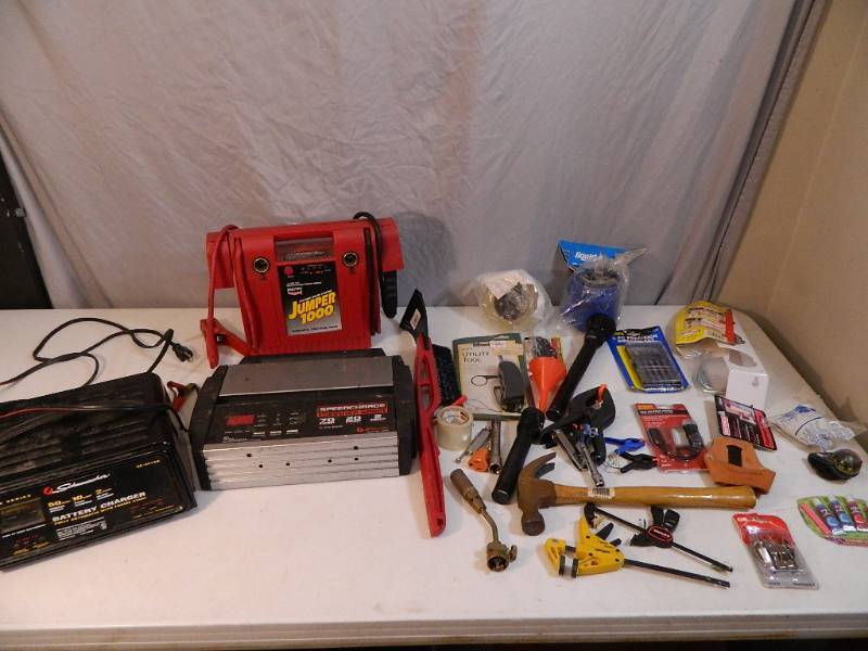 lot 175 image: Battery Chargers, Tools, Shop Supplies