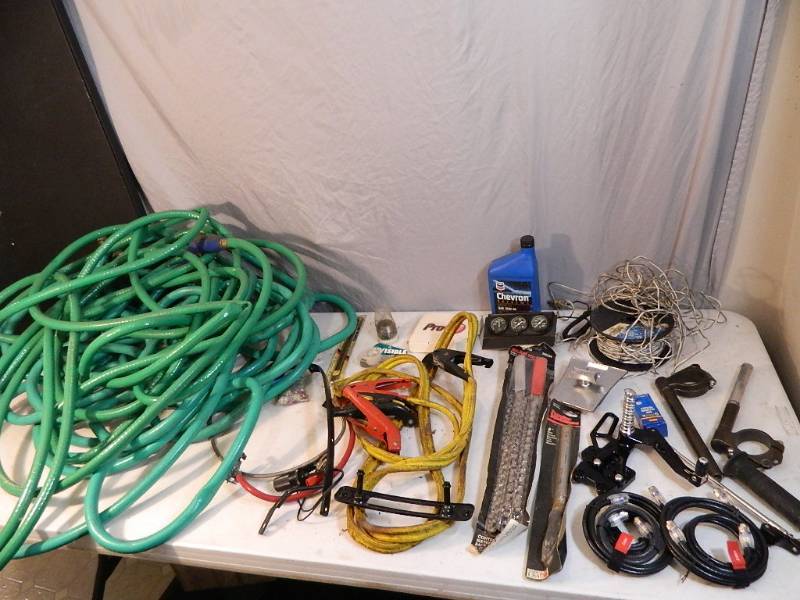 lot 199 image: Garden Hose, Tools, Shop Supplies
