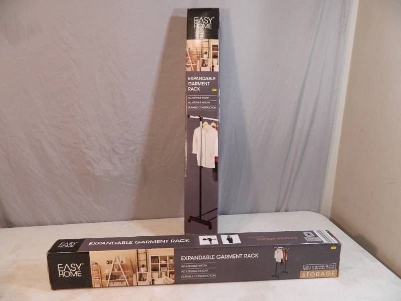 lot 215 image: 2 New Expandable Garment Racks